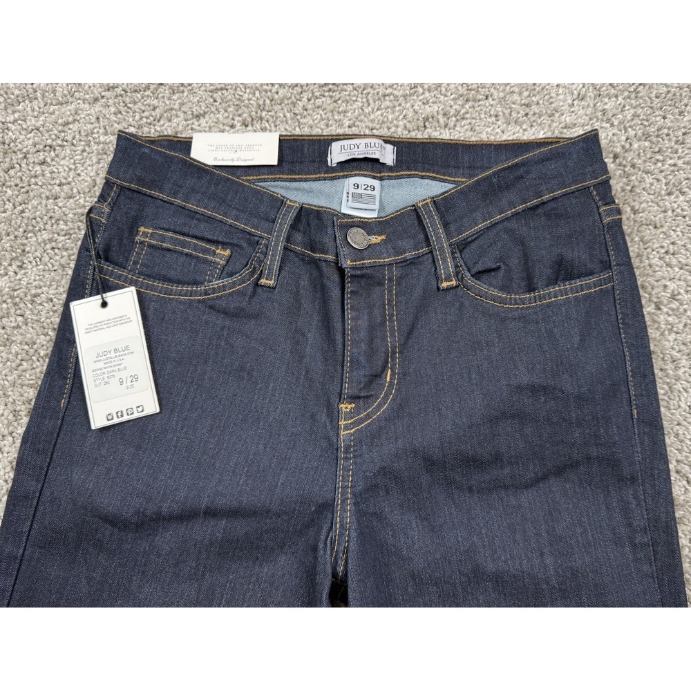 NEW Judy Blue Mid‎ Rise Rayon Skinny Jeans Dark Wash Womens 9 29